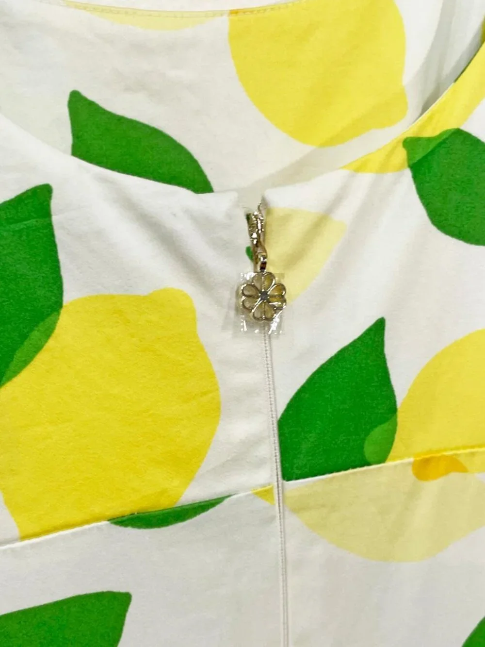 New Kate Spade Stretch Cotton Lemon Toss Tiered Midi Dress 0 $398